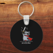 ハッザラクーンナイトおもしろいソードミーム引用文 キーホルダー (正面)