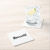 ハッザー!中世タイポグラフィ スクエアペーパーコースター (インサイチュ)