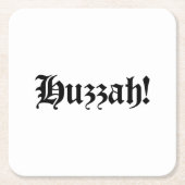 ハッザー!中世タイポグラフィ スクエアペーパーコースター (正面)