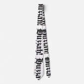 ハッザー!中世タイポグラフィ ネクタイ (正面)