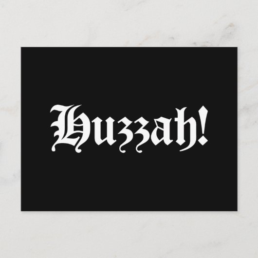 ハッザー！中世タイポグラフィ ポストカード (正面)