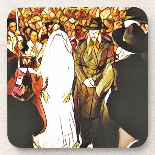 ハッシッ結婚クの コースター (正面)