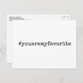 ハッシュタグお気に入りのユアマー白黒 ポストカード (正面/裏面)