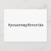 ハッシュタグお気に入りのユアマー白黒 ポストカード (正面)