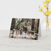 ハッシュタグが日付の写真モダンを結婚変更する カード (黄色い花)