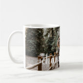 ハッシュタグが日付の写真モダンを結婚変更する コーヒーマグカップ (左)