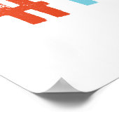 ハッシュタグのウォールアート ポスター (角)