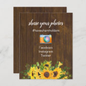 ハッシュタグの素朴署名結婚予算を共有する写真 (正面/裏面)