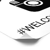 ハッシュタグカスタムの赤ちゃんシャワー記号 フォトプリント (角)