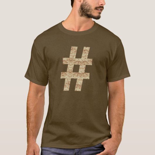 ハッシュタグカモフラージュ Tシャツ (正面)