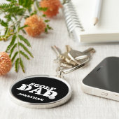 ハッシュタグゴルフパパ名前をカスタムする キーホルダー (側面)