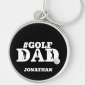 ハッシュタグゴルフパパ名前をカスタムする キーホルダー (正面)