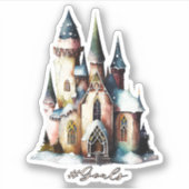 ハッシュタグゴール – 妖精プリンセスファンタジー城 シール (正面)