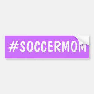 ハッシュタグサッカーママ バンパーステッカー