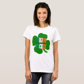 ハッシュタグシャムロック文字アイルランドSt patricks Tシャツ (正面フル)
