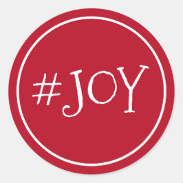 ハッシュタグジョイクリスマスホリデー ラウンドシール