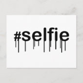 ハッシュタグセルファイアドロリングタイポグラフィ ポストカード (正面)