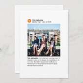 ハッシュタグソーシャルグループ卒業パーティー招待状 案内状 (正面/裏面)