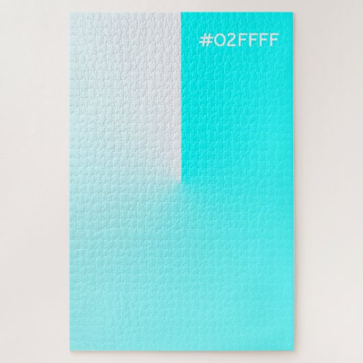 ハッシュタグターコイズの色のグラデーション ジグソーパズル (縦)