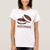 ハッシュタグチョコレートを焼くパン屋Whoopie Pies Tシャツ (正面)