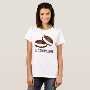 ハッシュタグチョコレートを焼くパン屋Whoopie Pies Tシャツ