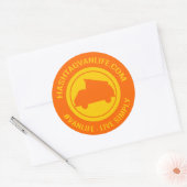 ハッシュタグバンライフステッカー ラウンドシール (封筒)