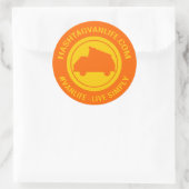 ハッシュタグバンライフステッカー ラウンドシール (バッグ)