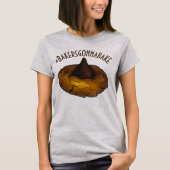 ハッシュタグピーナッツバターのクッキーを焼くベーカーズ Tシャツ (正面)