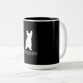 ハッシュタグフレンチパパ | フランスの bulldogパパ ツートーンマグカップ (正面右)