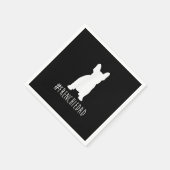 ハッシュタグフレンチーパパ |ブルドッグフランスのパパプレゼント スタンダードカクテルナプキン (角)