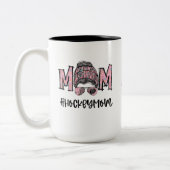 ハッシュタグホッケーマピンクウォーターガーリーカラー ツートーンマグカップ (左)