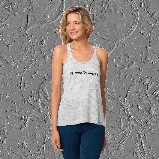 ハッシュタグラブローイングスローガン タンクトップ