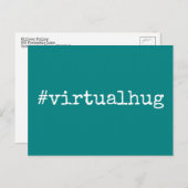 ハッシュタグ仮想ハ恋しく思グの注目、ティール(緑がかった色) ポストカード (正面/裏面)