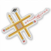 ハッシュタグ勉強最初 | 書生活物語 シール (正面)
