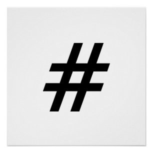 ハッシュタグ文字記号ハッシュラベル ポスター