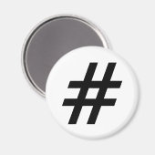 ハッシュタグ文字記号ハッシュラベル マグネット (正面/裏面)