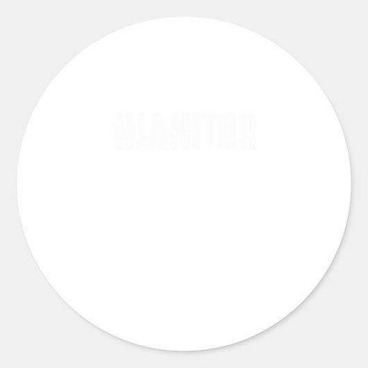 ハッシュタグ清掃サービス清掃業者ギフト ラウンドシール (正面)