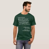 ハッシュタグ移植者および臓器提供者 Tシャツ (正面フル)