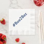 ハッシュタグ結婚の婚約パーティディナーナプキンス 縁ありランチョンナプキン (インサイチュ)