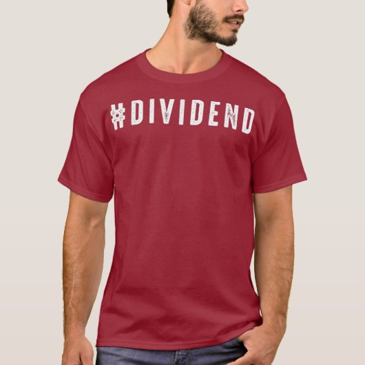 ハッシュタグ配当金株式市場 Tシャツ (正面)