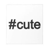 ハッシュタグ#かわいい ノートパッド (正面)
