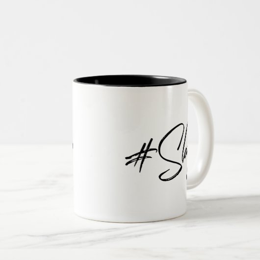 ハッシュタグ·スレやる気を起こさせるイ、 ツートーンマグカップ (正面右)