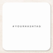 ハッシュタグ |トレンドモダンソーシャルメディア# スクエアペーパーコースター (正面)