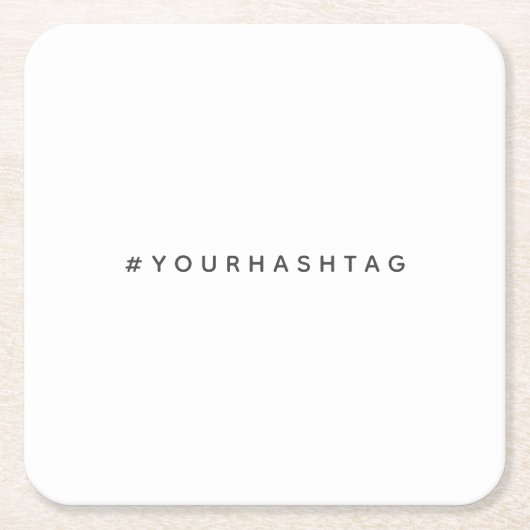 ハッシュタグ |トレンドモダンソーシャルメディア# スクエアペーパーコースター (正面)