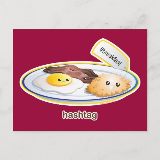 ハッシュタグ ポストカード (正面)