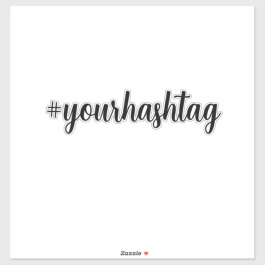 ハッシュタグ# | ミニマルモダン主義ソーシャルメディア シール (シート)