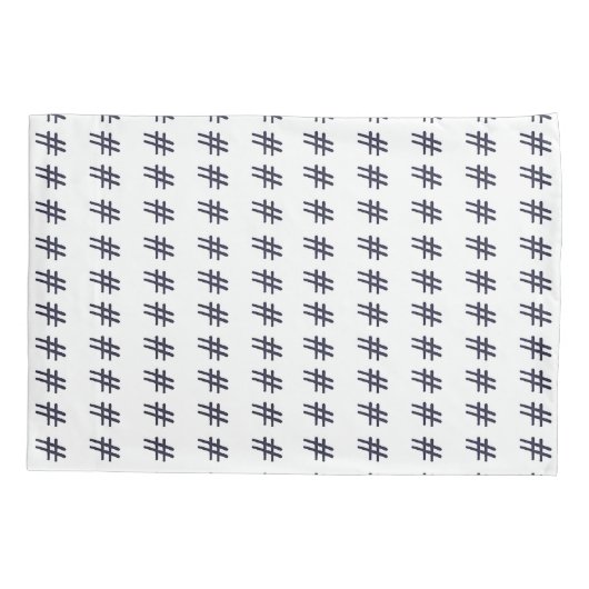 ハッシュタグ 枕カバー (裏面-左)