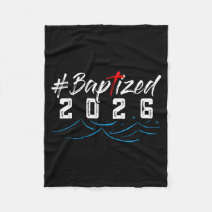 ハッシュタグ 洗礼 2026 Tシャツ 洗礼式 Tシャツ 神 クリス フリースブランケット