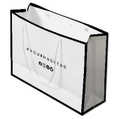 ハッシュタグ | 現代のソーシャルメディアビジネス ラージペーパーバッグ (正面アングル)