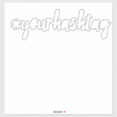 ハッシュタグ |白モダンSNSバンパー シール (シート)